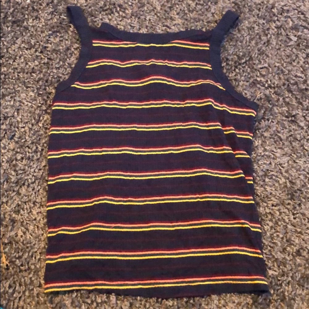 Navy tank top low back (L)
